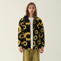 NOTFORMAD (NFM)Sunflower full print thickened autumn and winter lambskin jacket National tide brand cotton clothing