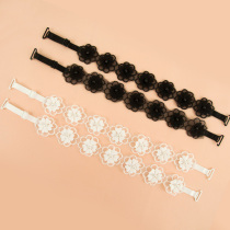 Beautiful strapless fresh shoulder strap ladies personality widened bra lace fabric transparent