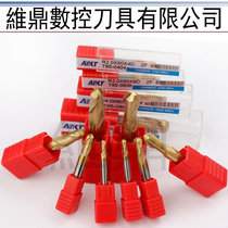 65 degree alloy tungsten steel milling cutter 2-edge CNC milling cutter R0 5 R6 0 superhard alloy tungsten steel milling cutter