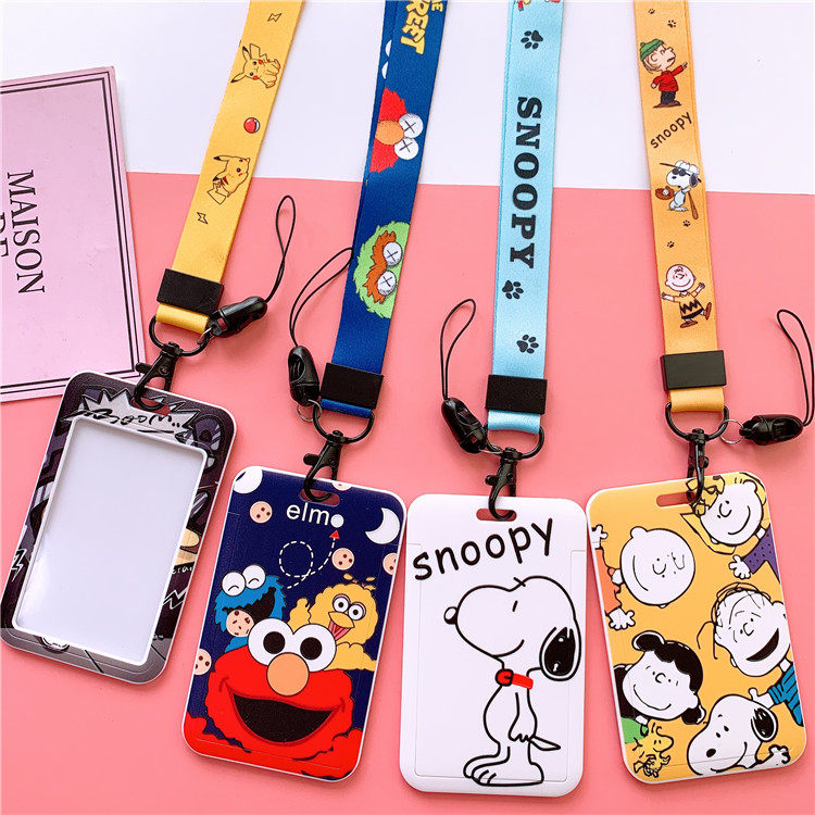 卡通接送幼儿园胸卡证件卡套工作证公交学生员工作牌厂牌定制挂绳