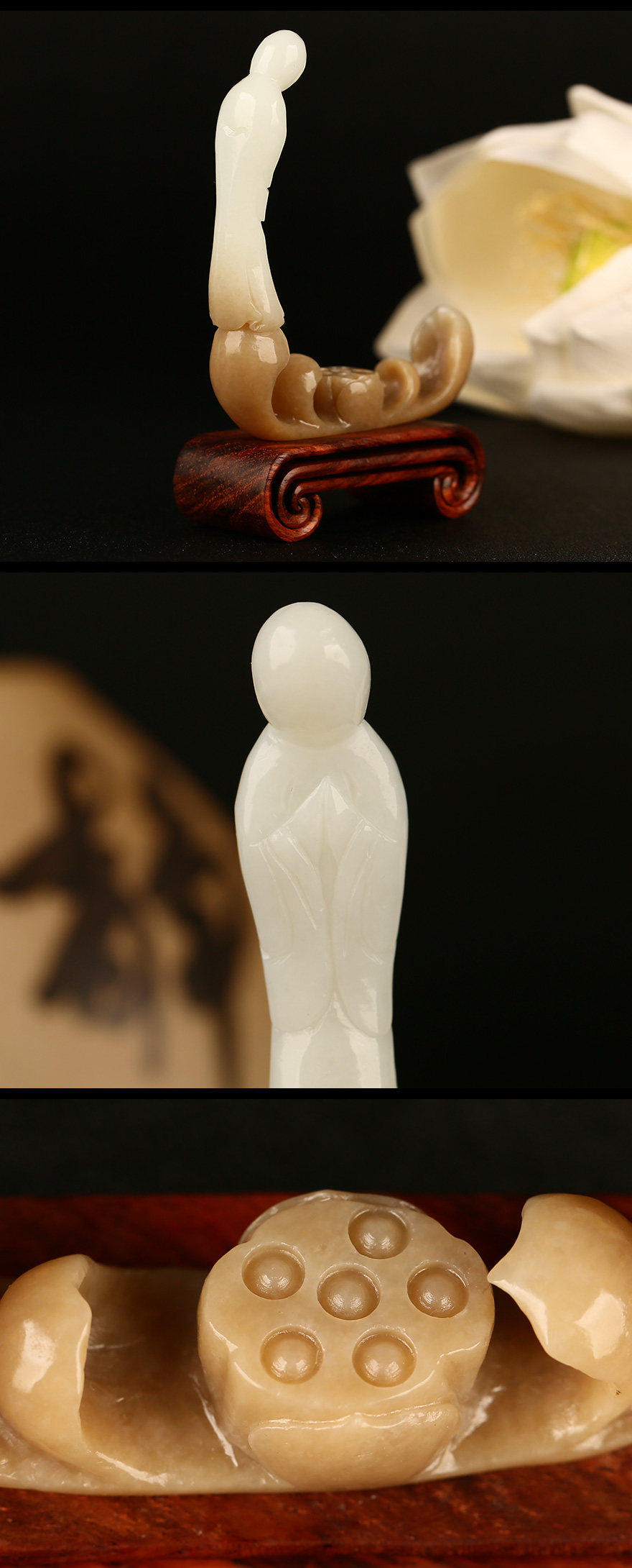 和平寺 和田玉雕悟道摆件 佛法加持