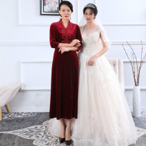 Mrs Kuo western style noble spring dress Female wedding mother-in-law wedding mother dress Middle-aged womens clothing medium-long section