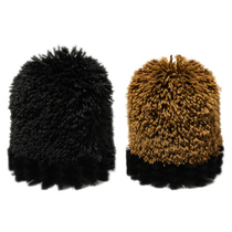 A pair of brushes for shoe polishes