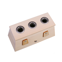 Three Holes Moxibustion Box Pure Handmade Solid Wood 3 Holes 2 With Three Holes Trig Warm Moxibustion Machine Moxibustion Box Ai Cashbox Ai Suede Box Wood