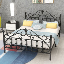 Eurostyle Iron Art Bed Double Bed Iron Bed single 1 5 m 1 8 Modern minimalist iron frame bed 1 2 Dormitory Princess Bed