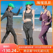 Diving suit female Korean split long sleeve sunscreen swimsuit Sexy Slim size quick-dry trousers snorkeling jellyfish coat