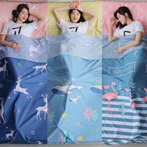 Travel stay hotel dirty sleeping bag adult indoor hotel quilt cover double bed sheets portable travel travel Cotton