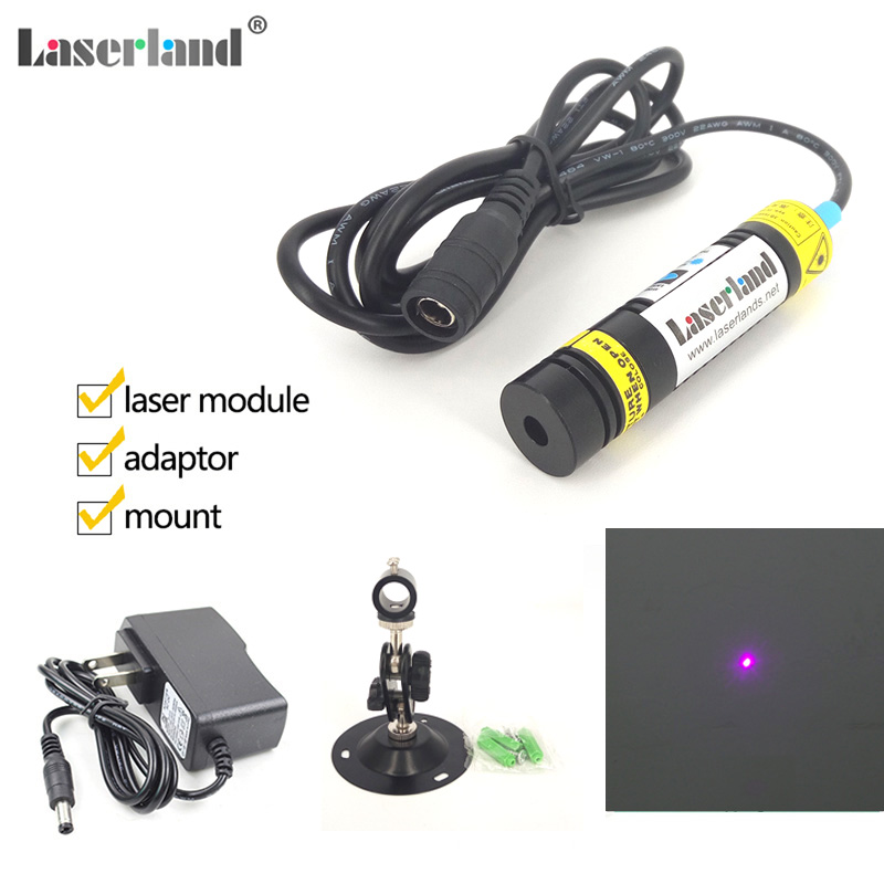 405nm laser blue violet laser lamp module point laser head biofluorescence 20 to 200mW adjustable focus