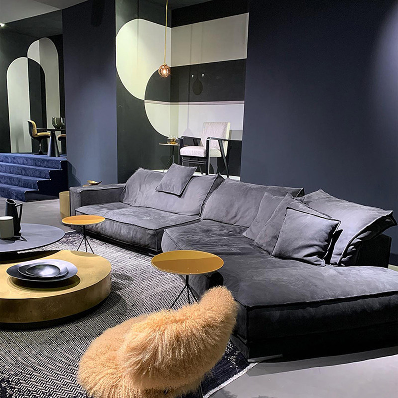 异形baxter科技布沙发客厅现代简约轻奢北欧小户型布艺转角皮沙发