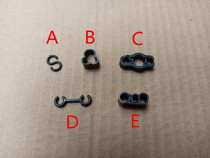 Line pipe S-type collector hook 3 holes line card line buckle Brake variable speed line pipe holder Bicycle line pipe finishing clip