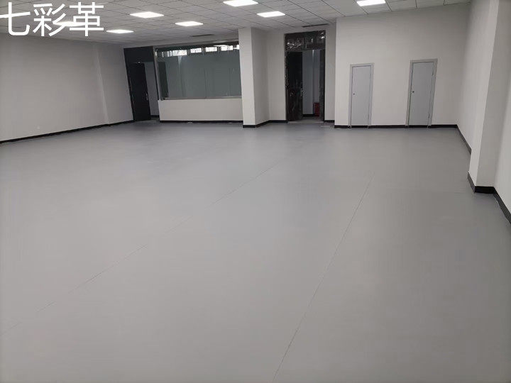 黑色商用舞蹈舞台革地胶剧院纯色pvc 塑胶地板耐磨白色卡丁车灰色