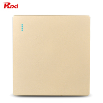 PUXI 86 champagne gold frosted switch socket dark wire household concealed wall five-hole socket panel