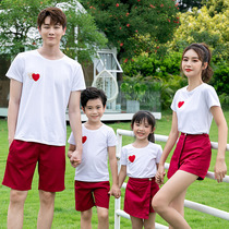 Seaside parent-child clothing summer clothing 2021 new a family of three four family women Mother Mother and son foreign sports suit