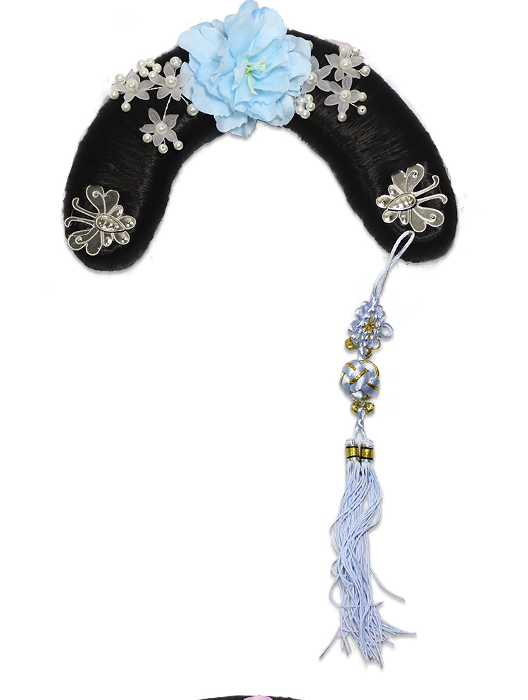 照相馆清代宫廷假发延禧攻略同款旗头假发包格格旗头儿童格格头饰