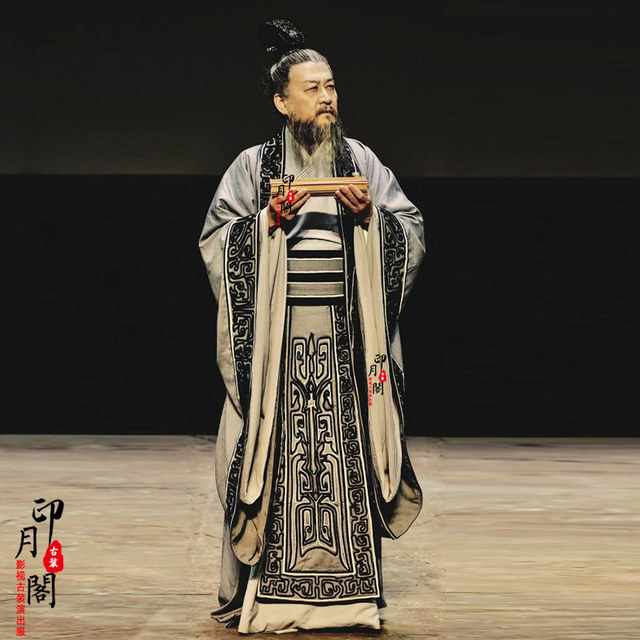 Movie and TV Spring and Autumn Period and Warring States Period Cotton Mafuzi Confucius Ancient Costume Scholar Clothes Confucian Saint Minister Clothes Costumes