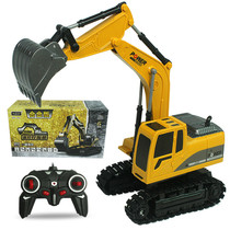 Charging remote control excavator alloy excavator electric engineering vehicle boy toy car excavator dirt car gift