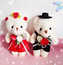 Couple Bear doll Cartoon bouquet Flower shop package flower Teddy Crown Diamond Bear Plush toy doll doll