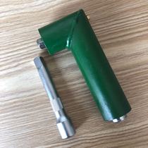 Rotary tiller right angle linkage electro-pneumatic 90 degree conversion high torque rotary tiller blade change narrow wrench