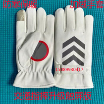Winter touch screen plus velvet warm white black reflective riding cold and thick duty cycling security gloves