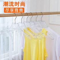 Clothing store transparent crystal acrylic hanger pants rack for men and women special clothes hanging support adhesive hook high-end custom logo