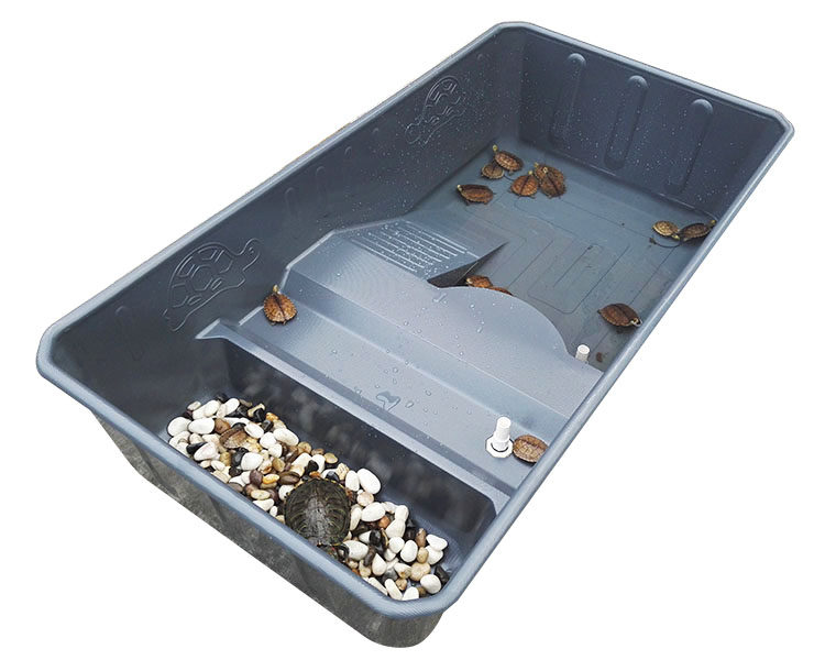 [龟箱龟池繁殖池水族箱水龟半水龟缸大号养殖箱塑料