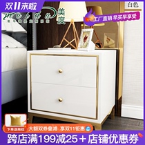 Light luxury bedside table post-modern bedroom bedside storage cabinet ins style lockers high-grade atmospheric bedroom furniture