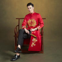 Xiuhe Groom 2022 new winter Chinese style wedding dress men's dragon and phoenix Chinese style show kimono men's clothing