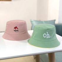 2020 new childrens hat spring and autumn Korean fashion girl double-sided fishermans hat boy basin hat sunshade sunscreen