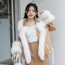 Fox fur fur coat womens 2022 new short style fur one temperament ladies wind down jacket young