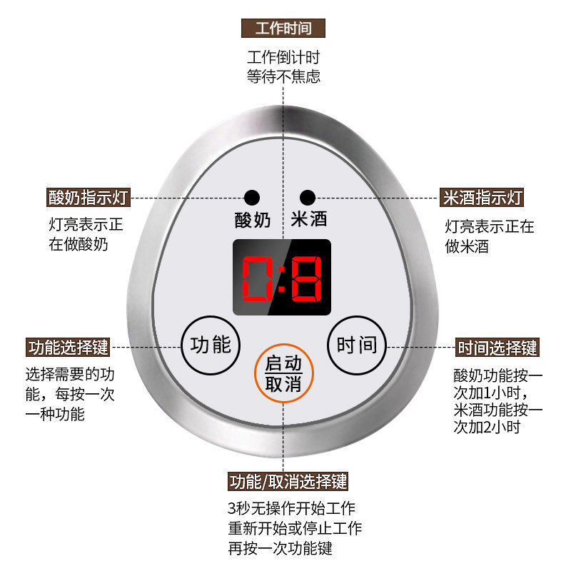 jiuyang yogurt machine home automatic multi-functional mini stainless steel tank intelligent self-made fermented rice wine