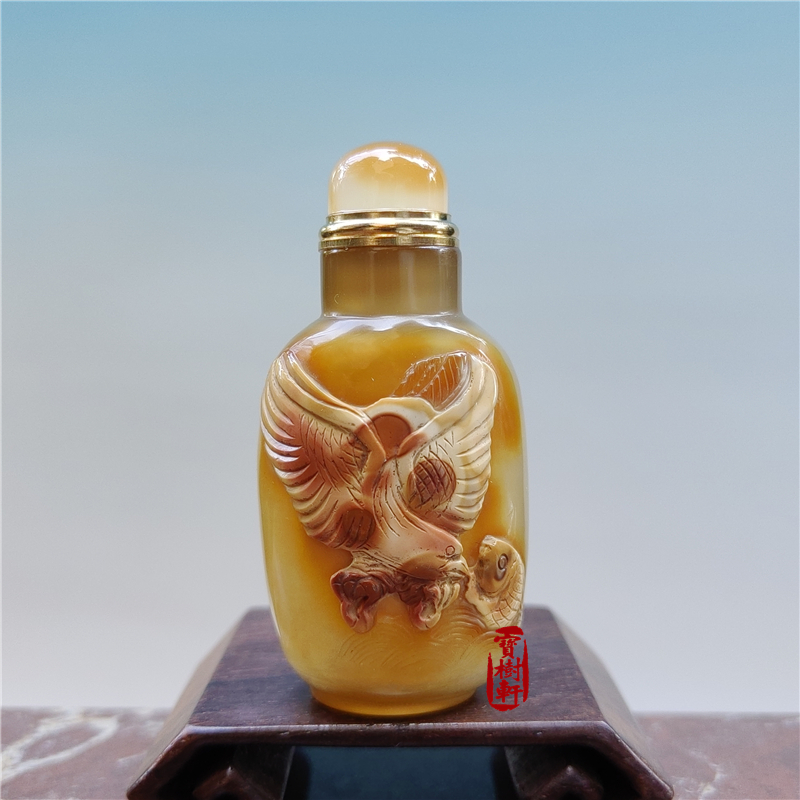 清 天然瑪瑙俏色鼻煙壷 メノウ嗅ぎタバコ 喫煙具 美しい石目★時代物★ 清 天然瑪瑙俏色鼻煙壷 メノウ嗅ぎタバコ 喫煙具 美しい石目