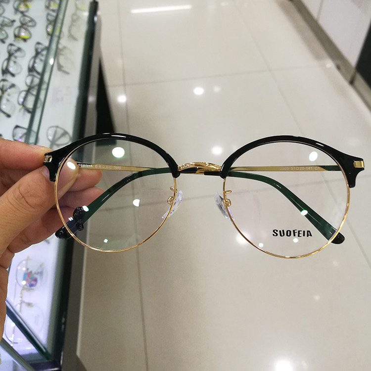 索菲亚时尚眼镜框超轻学院风显脸小复古眉毛架圆框3505_7折现价79元