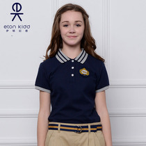 Eaton Gide school uniform class uniform spring new girls college style sports polo shirt short sleeve T-shirt 16T228