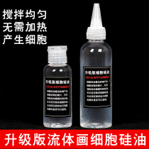 The upgraded version of fluid painting cell silicone oil does not require fire-breathing heating to produce cell fluid painting special silicone oil