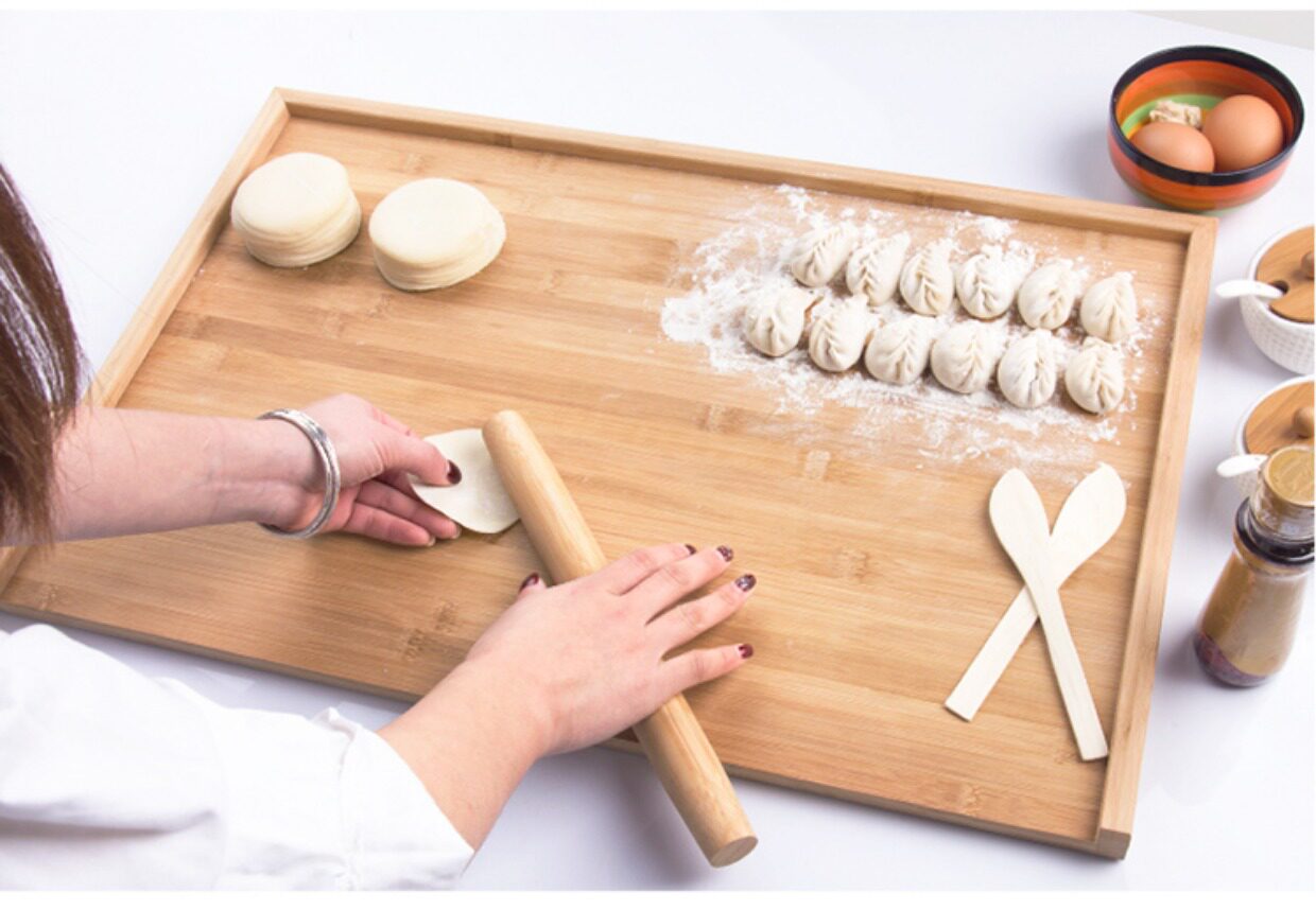 切菜板擀面板实木面板长方形家用大号竹木案板砧板和面揉面板刀板