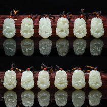 Natural jade and Tian jade pendant jade pendant Yupei duosheng Xiao belongs to the dragon horse mascot ornament pendant male and female