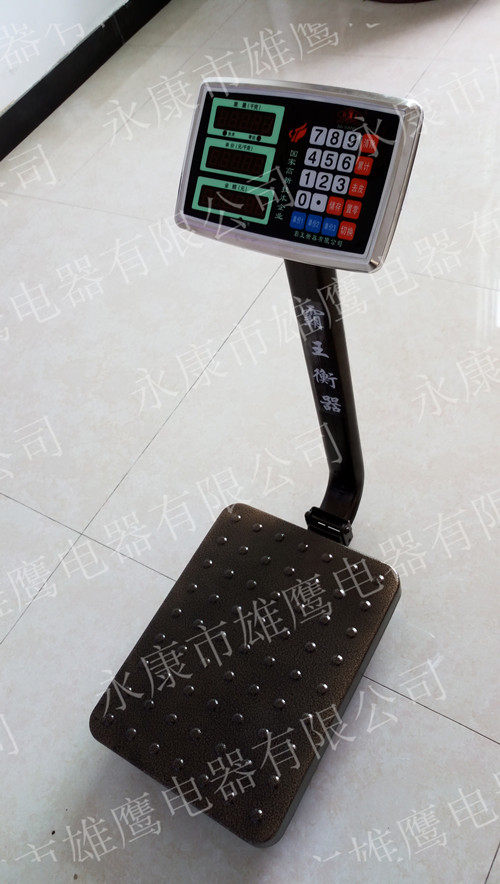 厂家直销霸王牌电子台秤液晶显示加厚折叠100kg电子秤电子计价秤