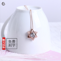 Yi Yi Li hair pendant baby baby newborn lucky star sterling silver necklace handmade fetal hair souvenir diy
