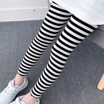 Girls leggings summer children slim pants foreign thin summer girls ankle-length pants wear small children pants thin