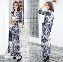 South Korea 2020 new Sanya seaside holiday long Sexy Slim beach dress slim bohemian dress