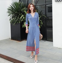 Thailand Phuket Bohemia beach skirt seaside resort swimsuit blouse Super fairy slim slim dress