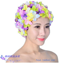 Womens swimming cap three-dimensional petals handmade flowers loose fashion swimming cap 36 flower swimming cap adult high-end hair care swimming cap