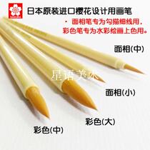 Japanese Sakura cherry blossom face painting watercolor pen brush brush cartographic pen watercolor pen comic painting pen