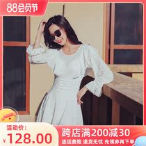 Long sleeve swimsuit female conglomerate and lean and conservative 2022 new summer high - feeling fat girl shade swimsuit