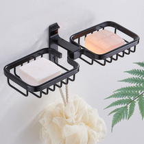Hole-free space aluminum bathroom soap box soap mesh wall-mounted soap holder soap box toilet aluminum alloy aluminum alloy