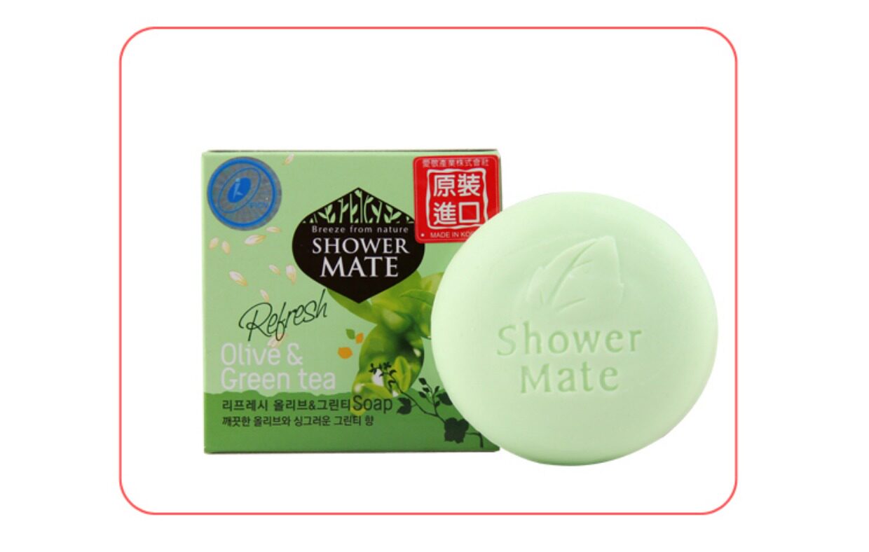 韩国原装进口官方正品kerasys爱敬橄榄绿茶香皂沐浴皂_7折现价9元