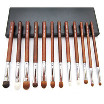 Touch up sandalwood color Rod animal hair makeup brush mink hair Yellow Wolf Tail hair eye shadow brush large and medium small eye shadow sweep