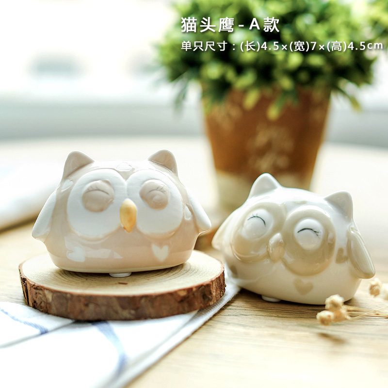 creative animal ceramic decoration, home decoration kiln glaze, lovers crafts, wedding gifts, office decorations