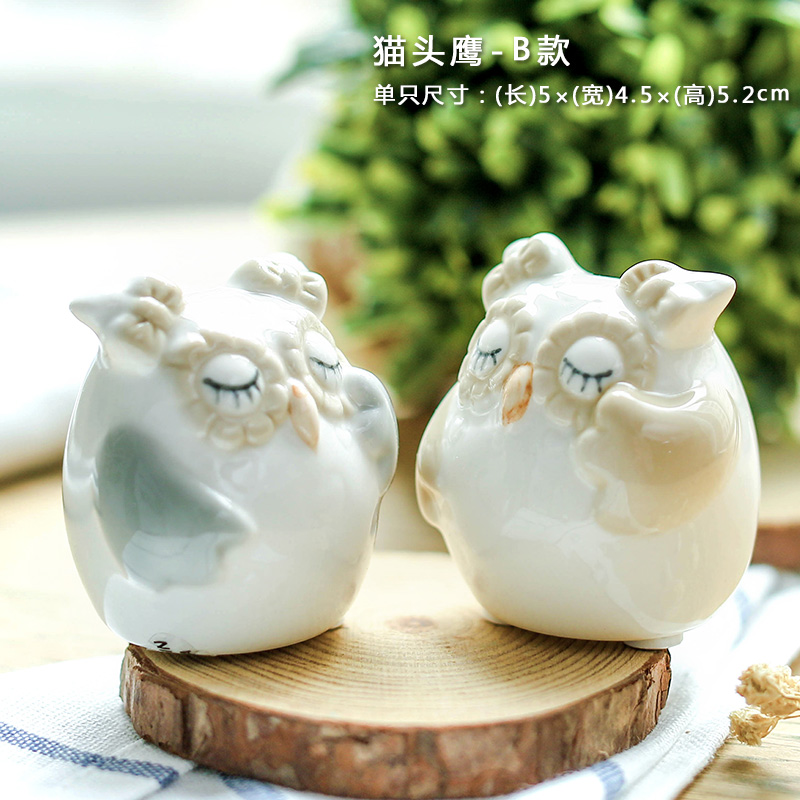 creative animal ceramic decoration, home decoration kiln glaze, lovers crafts, wedding gifts, office decorations