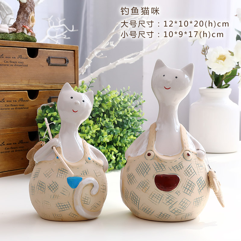 creative animal ceramic decoration, home decoration kiln glaze, lovers crafts, wedding gifts, office decorations